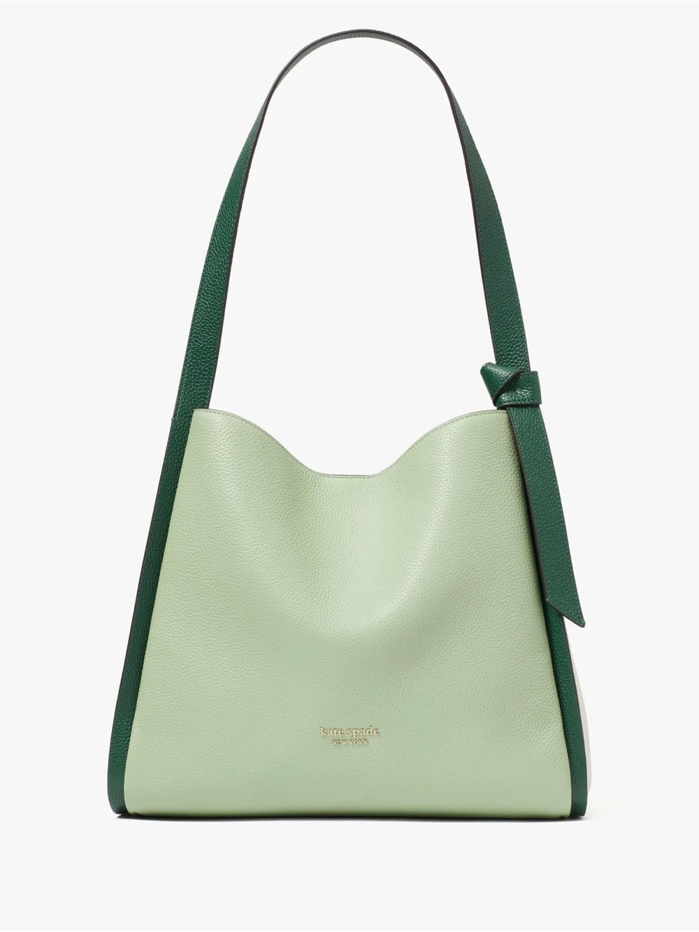 Kate Spade Two-Tone Pebbled Leather Shoulder Bag in Mint Green & Cream💚🤍 - Picture 2 of 8